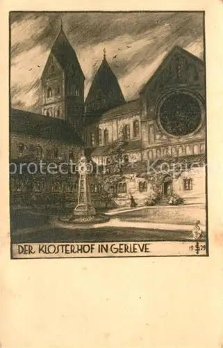 AK / Ansichtskarte Gerleve Klosterhof Abtei St Joseph Kuenstlerkarte Kat. Coesfeld