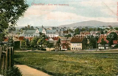 AK / Ansichtskarte Clausthal Zellerfeld Teilansicht mit Bocksberg Kat. Clausthal Zellerfeld