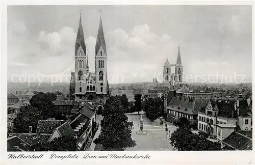 AK / Ansichtskarte Halberstadt Domplatz Dom Martinikirche Kat. Halberstadt