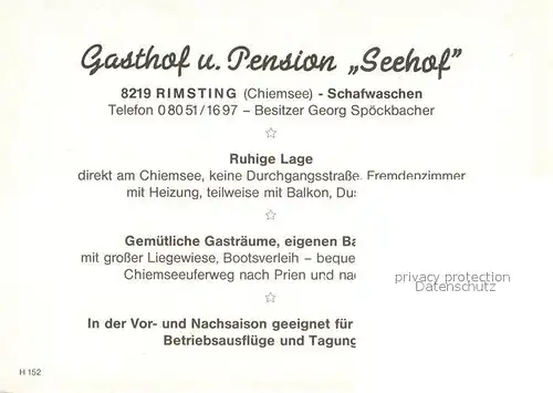 AK / Ansichtskarte Schafwaschen Rimsting Gasthof Pension Seehof Kat. Rimsting