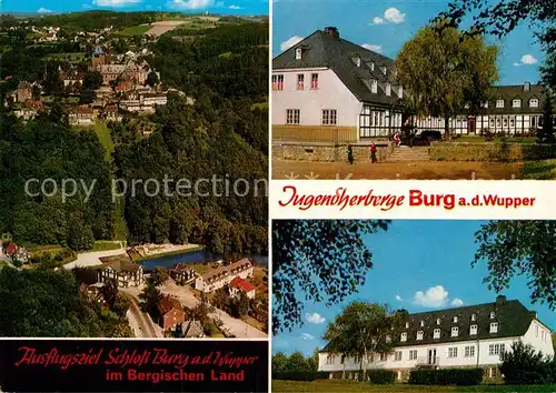 AK / Ansichtskarte Burg Wupper Jugendherberge Schloss Fliegeraufnahme Kat. Solingen