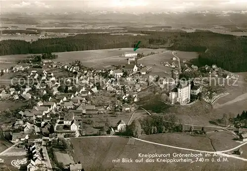 AK / Ansichtskarte Groenenbach Bad Fliegeraufnahme Kneippkurheim Kat. Bad Groenenbach