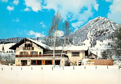 AK / Ansichtskarte Hindelang Fremdenheim Gstettenbaur Cafe bei Gustl Kat. Bad Hindelang