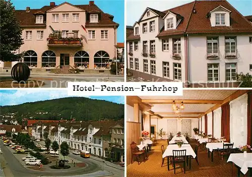 AK / Ansichtskarte Bad Karlshafen Hotel Pension Fuhrhop Speisesaal Parkplatz Kat. Bad Karlshafen