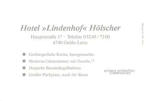 AK / Ansichtskarte Oelde Hotel Lindenhof Hoelscher Kat. Oelde