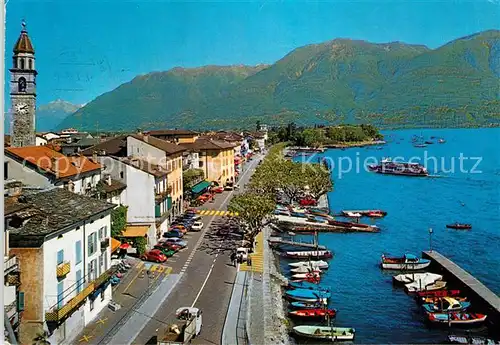 AK / Ansichtskarte Ascona Lago Maggiore Panorama Hafen