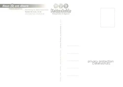AK / Ansichtskarte Kottenheide Hotel Haus am Ahorn Sprungschanze Tagungsraum Doppelzimmer Gaststube Kat. Schoeneck Vogtland