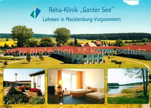 AK / Ansichtskarte Lohmen Guestrow Reha Klinik Garder See Gesamtansicht Doppelzimmer See  Kat. Lohmen Guestrow