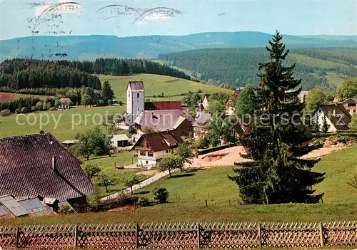 AK / Ansichtskarte Saig Schwarzwald Suedhang des Hochfirst Kirche Teilansicht  Kat. Lenzkirch