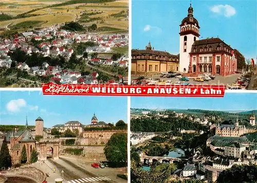 AK / Ansichtskarte Weilburg Fliegeraufnahme Rathaus Stadttor Gesamtansicht  Kat. Weilburg Lahn