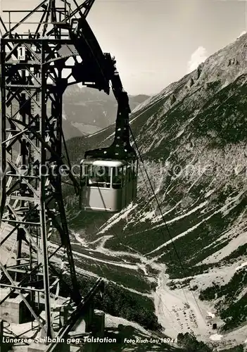 AK / Ansichtskarte Seilbahn Luenersee Talstation Foto Risch Lau Nr. 18944 Kat. Bahnen