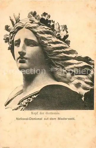 AK / Ansichtskarte Niederwald Hessen National Denkmal Kopf der Germania Kat. Kirchhain