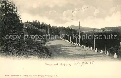 AK / Ansichtskarte Koenigskrug Harz Strasse nach Koenigskrug Kat. Braunlage