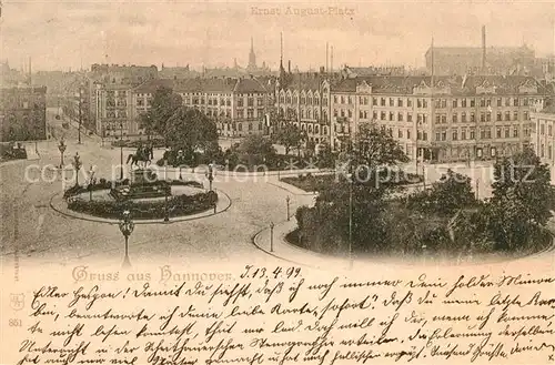 AK / Ansichtskarte Hannover Ernst August Platz Denkmal Reiterstandbild Deutsche Reichspost Kat. Hannover