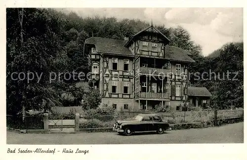 AK / Ansichtskarte Bad Sooden Allendorf Haus Lange Kat. Bad Sooden Allendorf