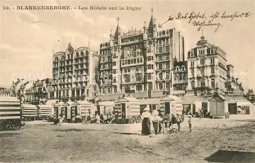AK / Ansichtskarte Blankenberghe Les Hotels sur la Digue Kat. 