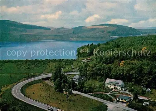 AK / Ansichtskarte Meschede Hennedamm Hotel Fliegeraufnahme Kat. Arnsberg