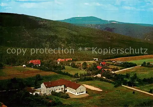 AK / Ansichtskarte St Andreasberg Harz Schullandheim Naturfreundehaus Eichsfelder Huette Fliegeraufnahme Kat. Sankt Andreasberg