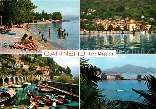 AK / Ansichtskarte Cannero Riviera Lago Maggiore Uferpartie Strand Hafen Panorama  Kat. 