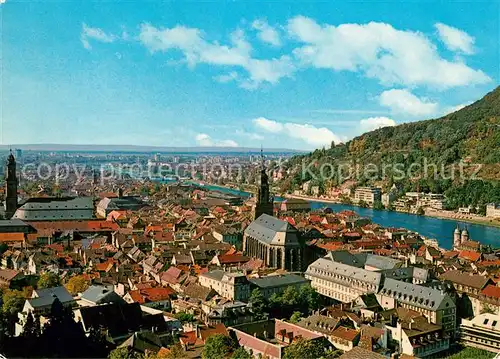 AK / Ansichtskarte Heidelberg Neckar Blick vom Schloss zur Stadt Kat. Heidelberg