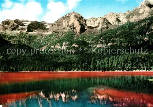 AK / Ansichtskarte Trentino Dolomiten Lago Rosso