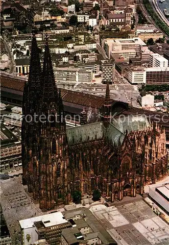 AK / Ansichtskarte Koeln Rhein Fliegeraufnahme Dom  Kat. Koeln