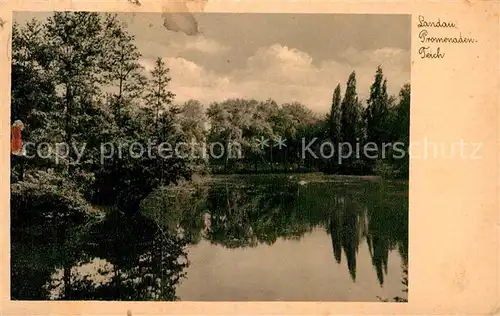 AK / Ansichtskarte Landau Pfalz Promenaden Teich Kat. Landau in der Pfalz