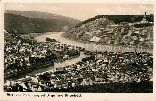 AK / Ansichtskarte Bingen Rhein Blick vom Rochusberg Kat. Bingen am Rhein