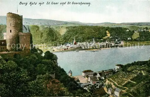 AK / Ansichtskarte St Goarshausen Burg Katz Sankt Goar Kat. Sankt Goarshausen