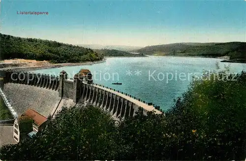 AK / Ansichtskarte Listertalsperre Staumauer Kat. Attendorn