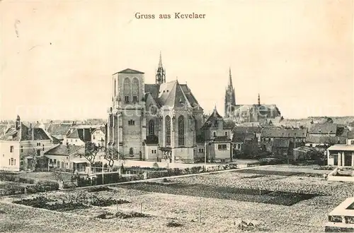 AK / Ansichtskarte Kevelaer Ortsansicht mit Kirche Basilika Kat. Kevelaer