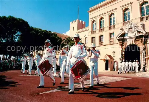 AK / Ansichtskarte Leibgarde Wache Releve de la Garde d Ete Monaco Trommel Kat. Polizei