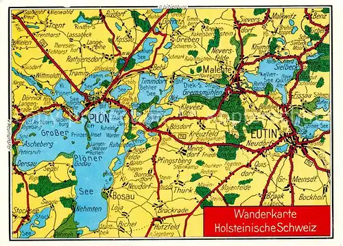 AK / Ansichtskarte Wandern Wanderkarte Eutin Ploen Malente  Kat. Berge