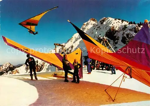 AK / Ansichtskarte Drachenflug Drachenflieger Tegelberg Branderschrofen Kat. Flug