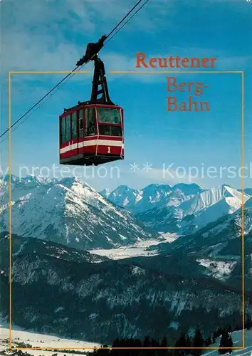 AK / Ansichtskarte Seilbahn Reuttener Hahnenkamm Zugspitze Mieminger Hochgebirge  Kat. Bahnen