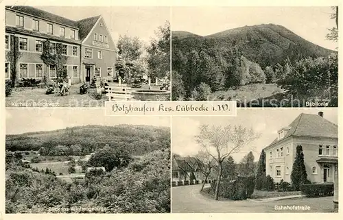 AK / Ansichtskarte Holzhausen Luebbecke Kurhaus Bahnhofstrasse Babilonie Wiehengebirge Kat. Preussisch Oldendorf