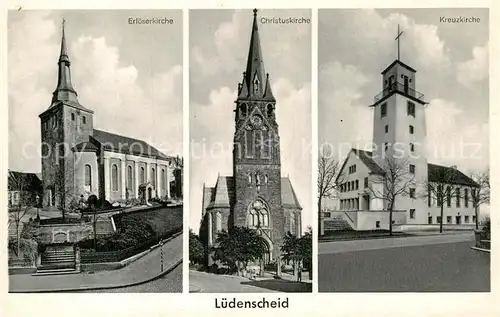 AK / Ansichtskarte Luedenscheid Erloeserkirche Christuskirche Kreuzkirche Kat. Luedenscheid