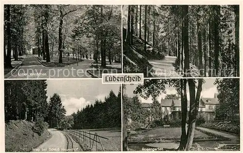 AK / Ansichtskarte Luedenscheid Loher Waeldchen Morgensonne in der Nurre Rosengarten Weg bei Schloss Neuenhof Kat. Luedenscheid