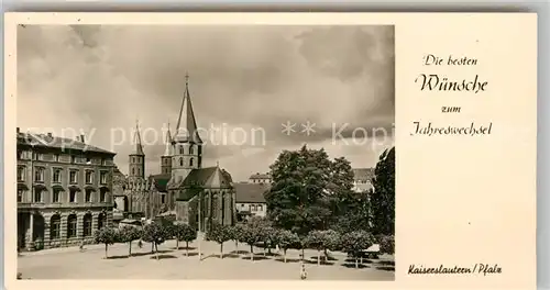 AK / Ansichtskarte Kaiserslautern Marktplatz Kirche Neujahrskarte Kat. Kaiserslautern