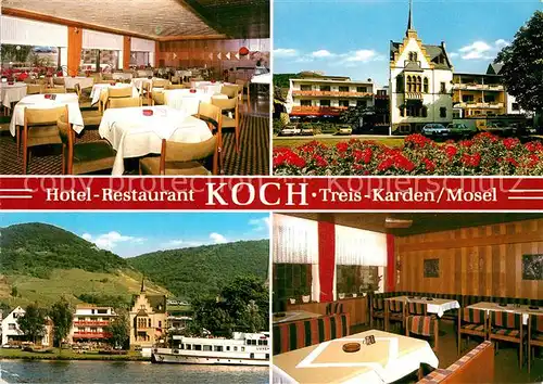 AK / Ansichtskarte Treis Karden Hotel Restaurant Koch Speisesaal Gaststube Kat. Treis Karden