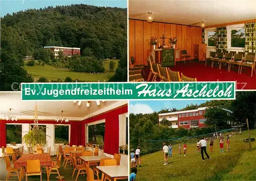 AK / Ansichtskarte Halle Westfalen Ev Jugendfreizeitheim Haus Ascheloh Gastraeume Volleyball Kat. Halle (Westf.)