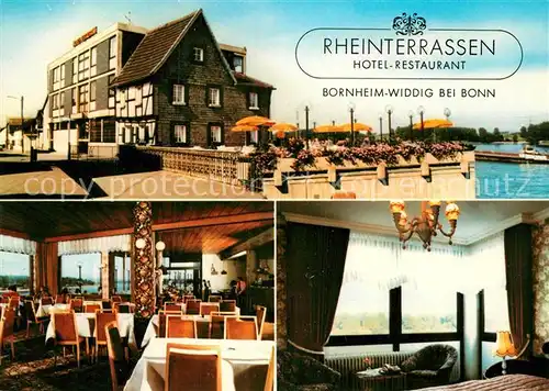 AK / Ansichtskarte Widdig Rheinterrassen Hotel Restaurant Gaststube Zimmer Kat. Bornheim