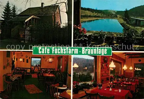 AK / Ansichtskarte Braunlage Cafe Fuchsfarm Gastraeume Freibad Kat. Braunlage Harz