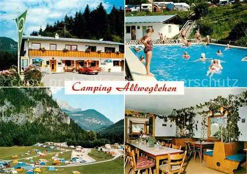 AK / Ansichtskarte Berchtesgaden Campingplatz Allweglehen Gaststube Schwimmbad Kat. Berchtesgaden