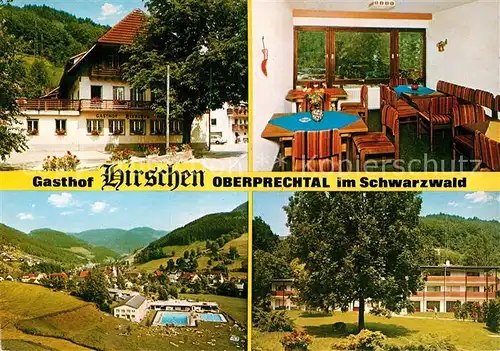 AK / Ansichtskarte Oberprechtal Gasthof Hirschen Gaststube Schwimmbad Kat. Elzach