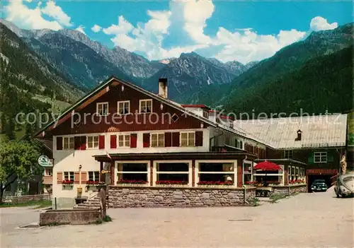 AK / Ansichtskarte Hinterstein Bad Hindelang Alpenhotel Pension Gruener Hut