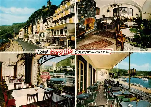 AK / Ansichtskarte Cochem Mosel Hotel Burg Cafe Mueller Terrasse Moselpromenade Kat. Cochem