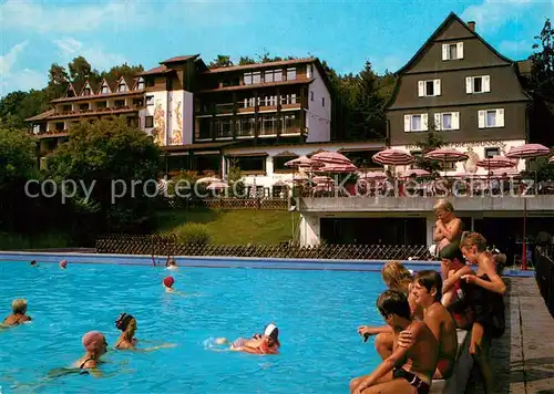 AK / Ansichtskarte Grasellenbach Kurhotel Siegfriedbrunnen Schwimmbad Kat. Grasellenbach