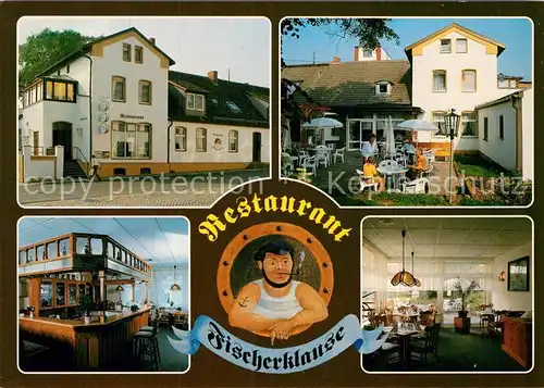AK / Ansichtskarte Stavenhagen Restaurant Fischerklause Terrasse Bar Gastraum Kat. Stavenhagen Reuterstadt
