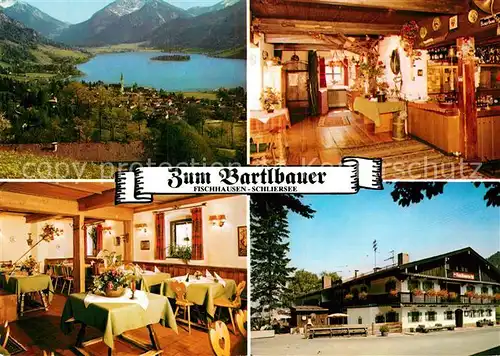 AK / Ansichtskarte Fischhausen Schliersee Panorama Landgasthof Restaurant Zum Bartlbauer Gastraeume Kat. Schliersee